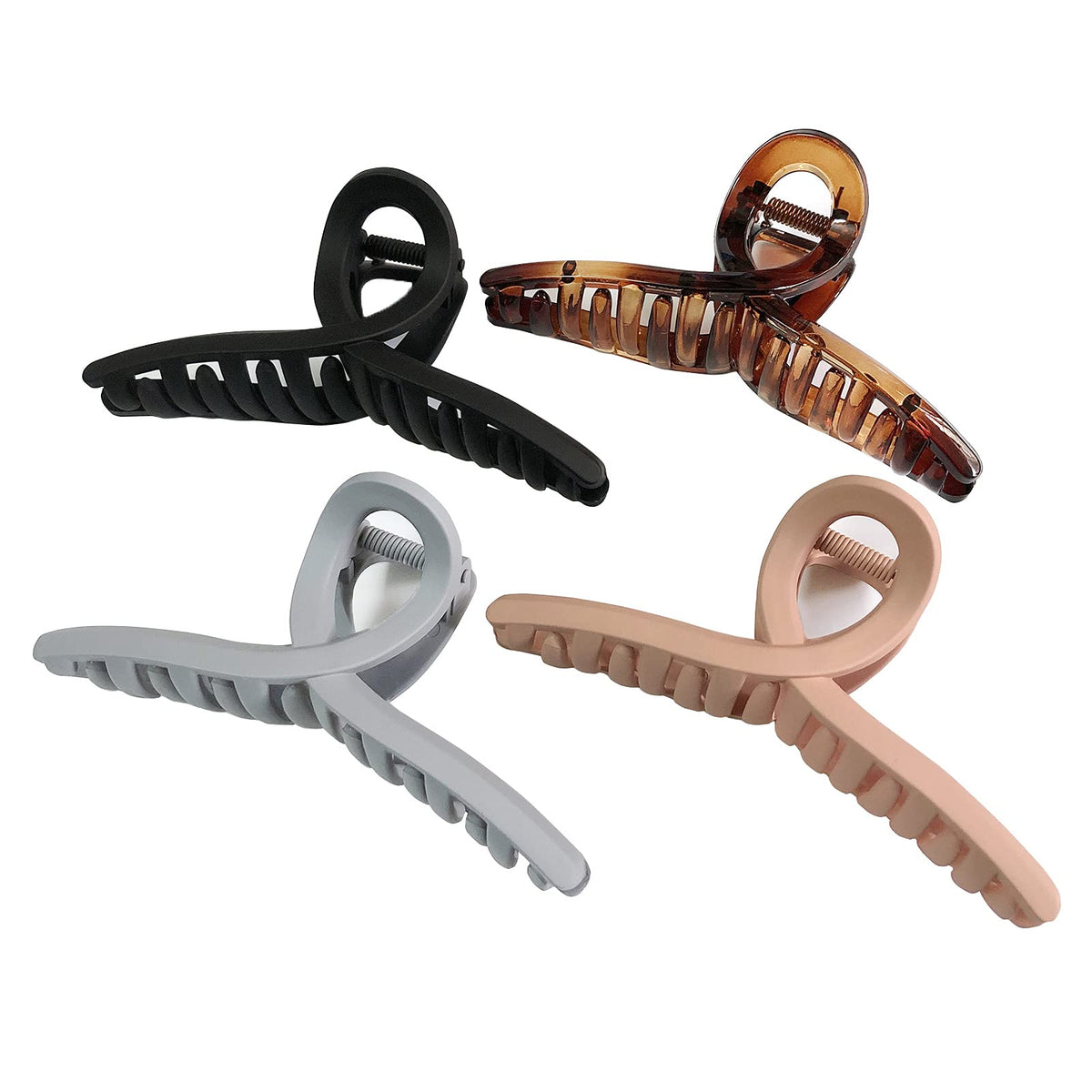 Nalodu large claw clip front view showing shape and color, secure all-day hold