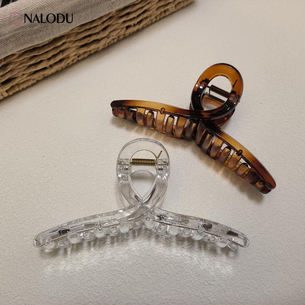 Nalodu clip holding thick curly hair, reliable no-slip hold benefit