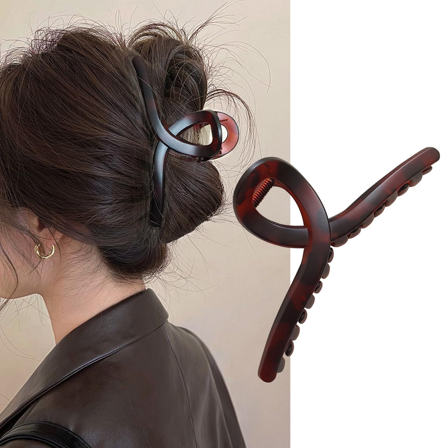 Nalodu matte red leopard clip side profile highlighting secure clamp