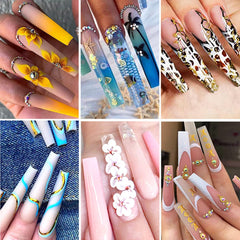 Namgznso finished polished long coffin nails showcasing styling potential