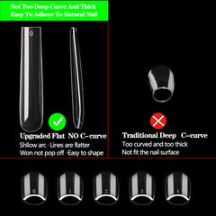 Namgznso scale comparison of the longest 3XL tip for dramatic length