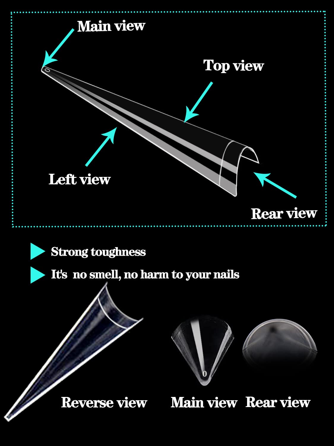 Namgznso tips held in hand illustrating dramatic XXL length and visual impact