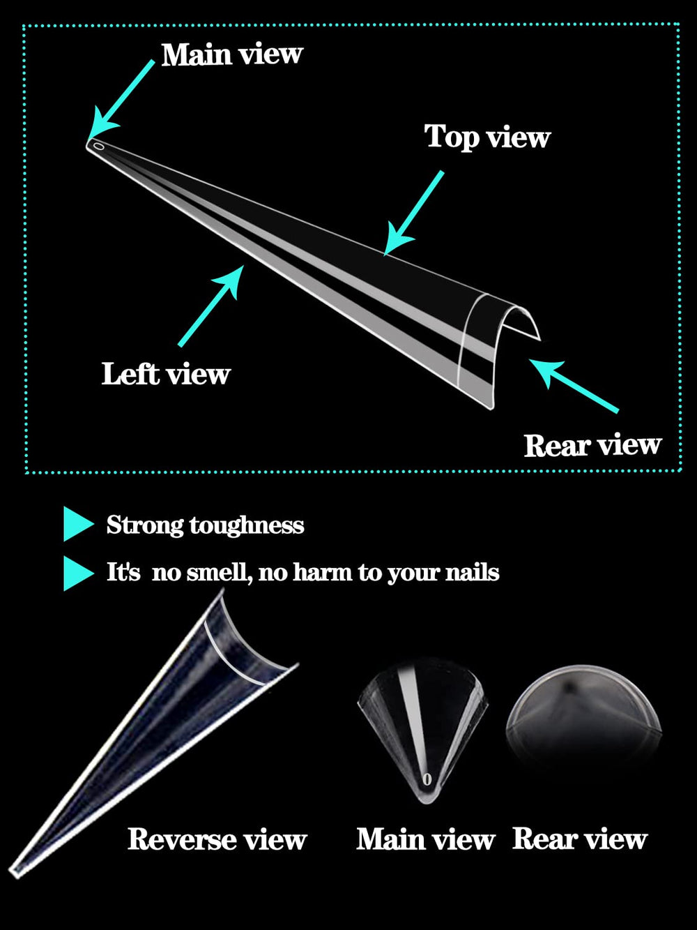 Namgznso tips held in hand illustrating dramatic XXL length and visual impact