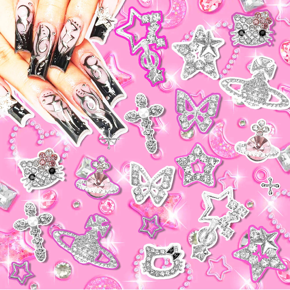 Namifin overhead layout of mixed charms highlighting design variety