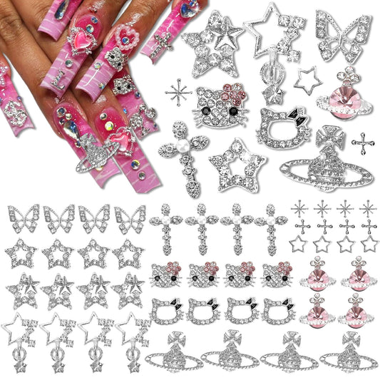 Namifin front package showing all 48 nail charms for versatile designs