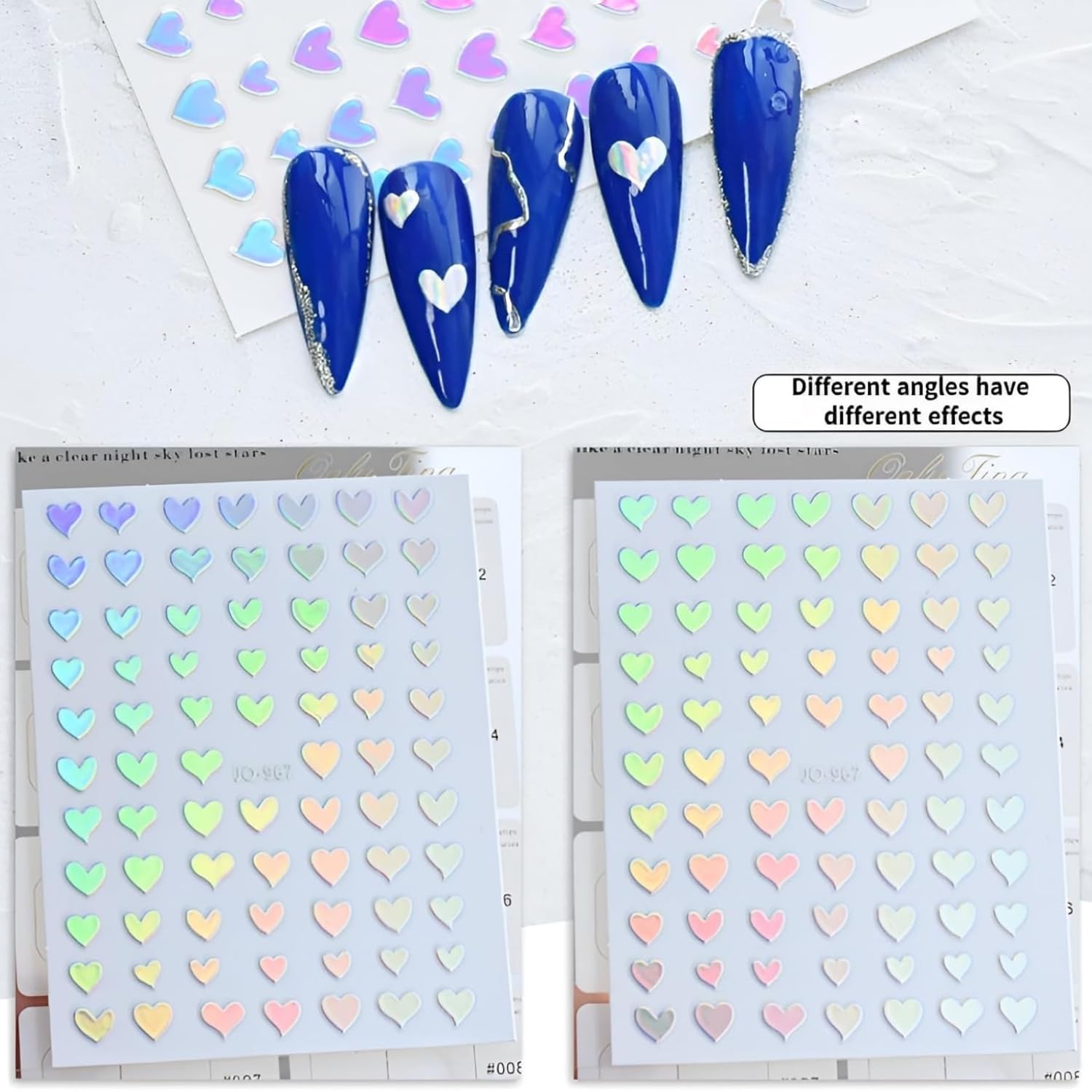 Namrec stickers on natural nails demonstrating neat salon-like finish
