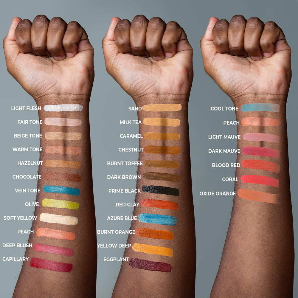 Narrative Cosmetics warm tone pan snapped into Flesh Tone palette for easy customization