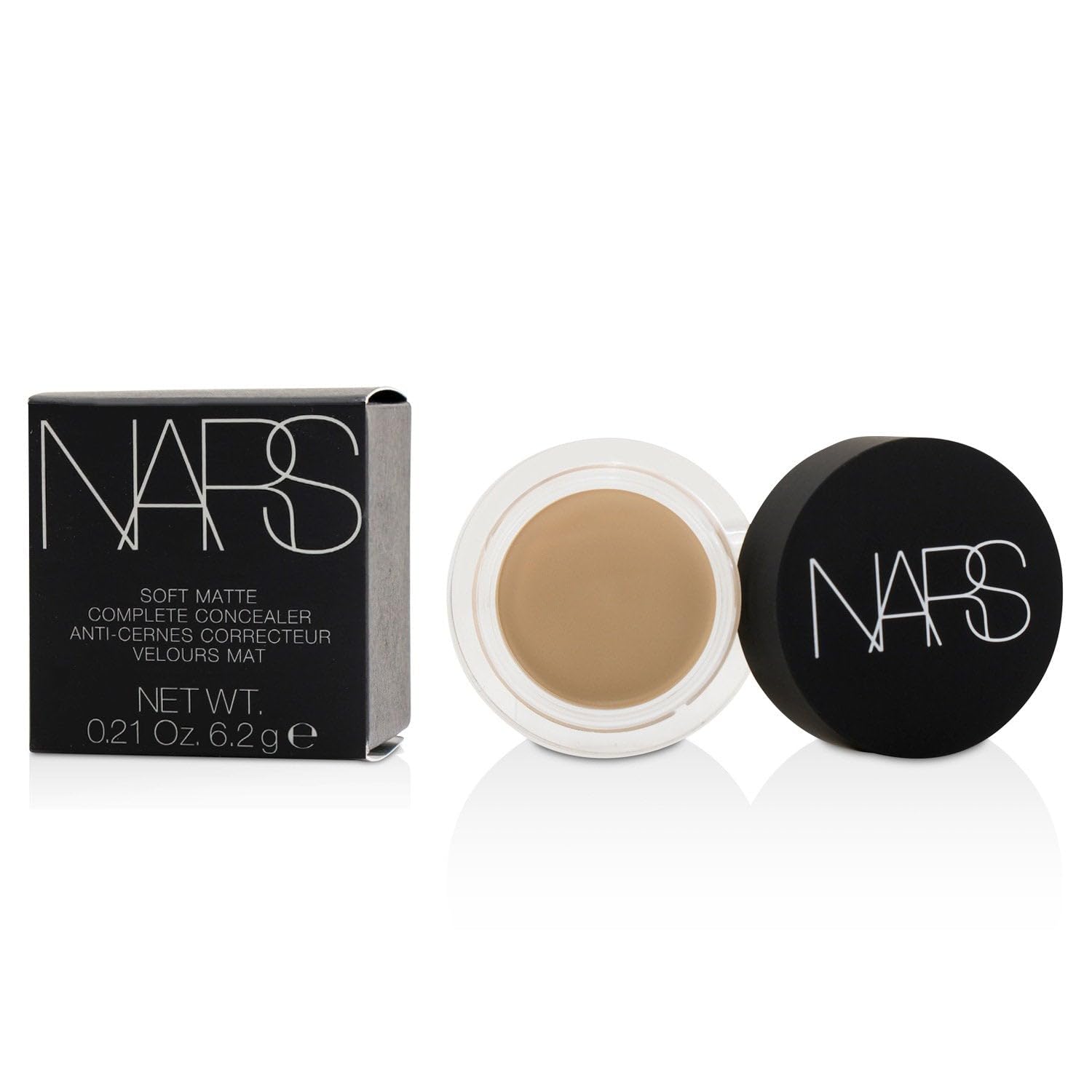 before and after under-eye using NARS concealer showing reduced darkness and natural look