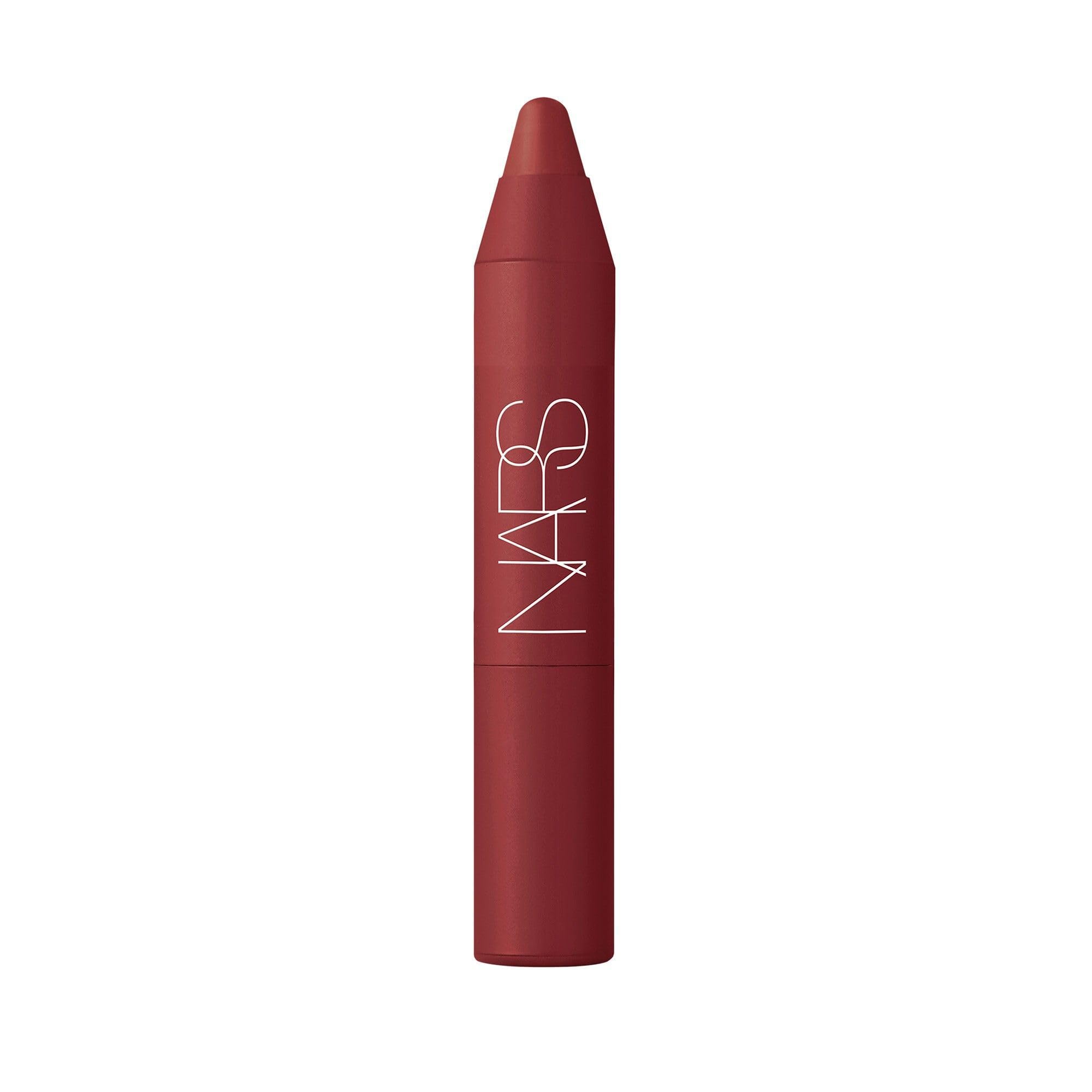 NARS mini Cruella lip pencil front view shows bold red and easy precision