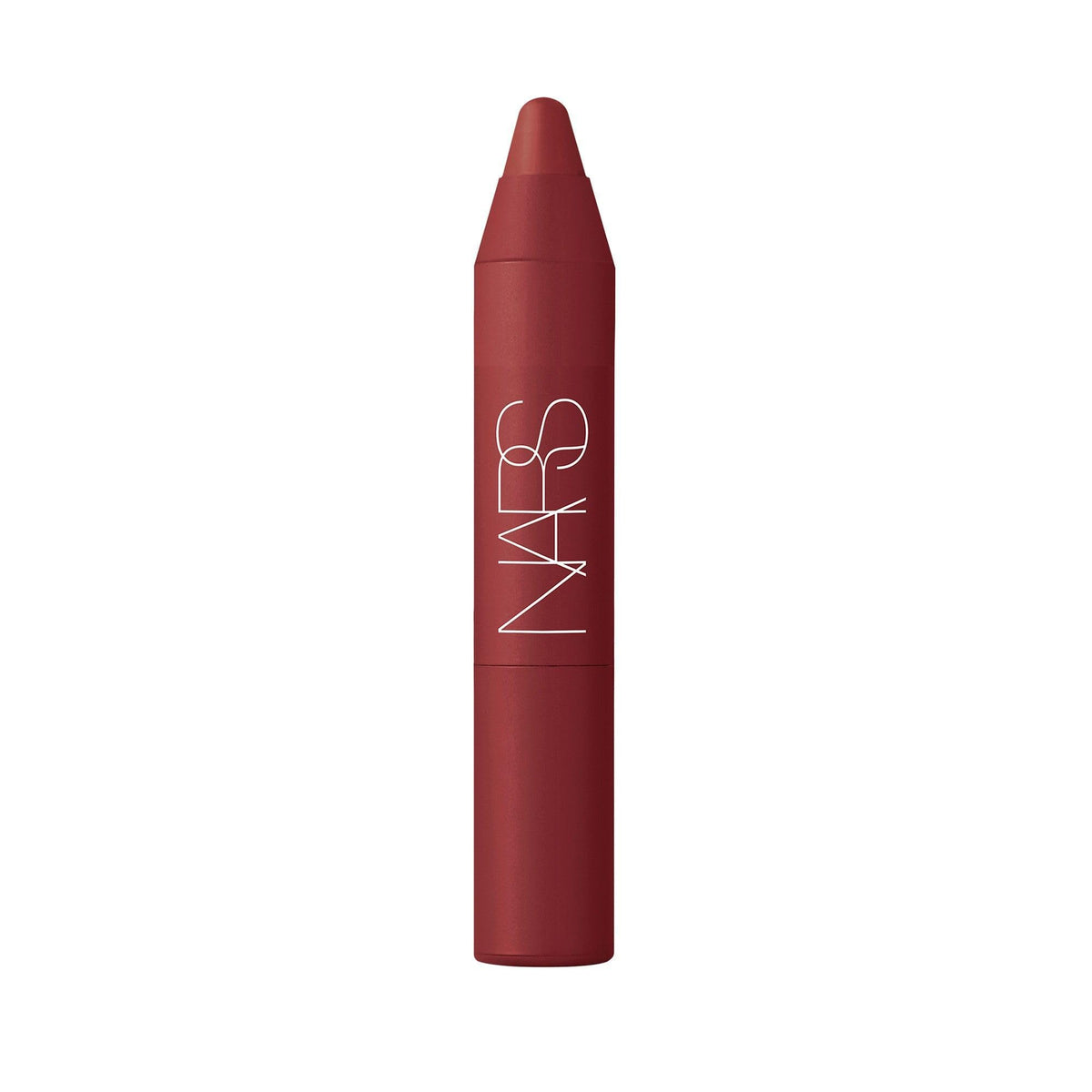 NARS mini Cruella lip pencil front view shows bold red and easy precision