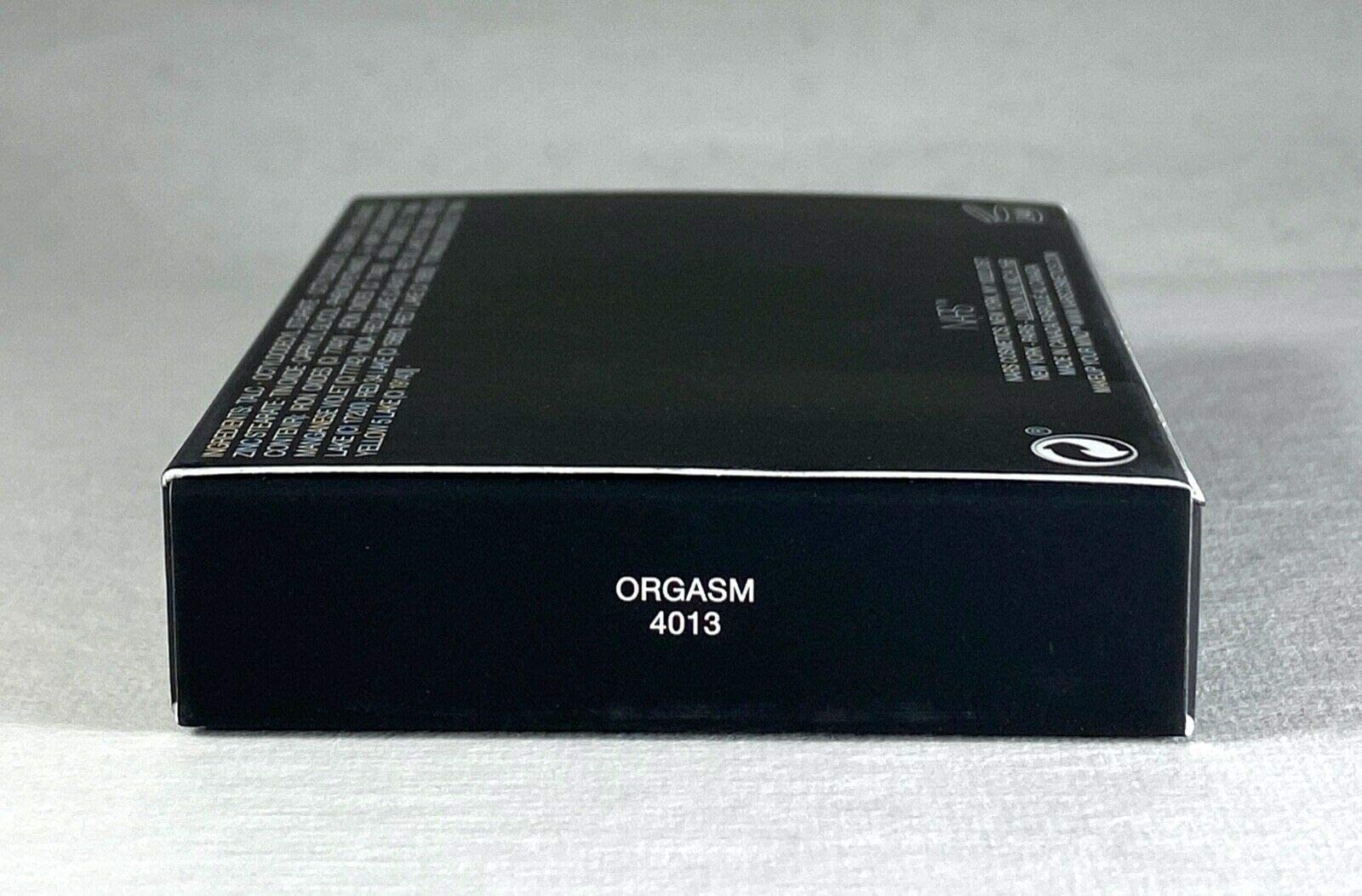 NARS Orgasm blush next to ruler showing full-size 0.16 oz scale