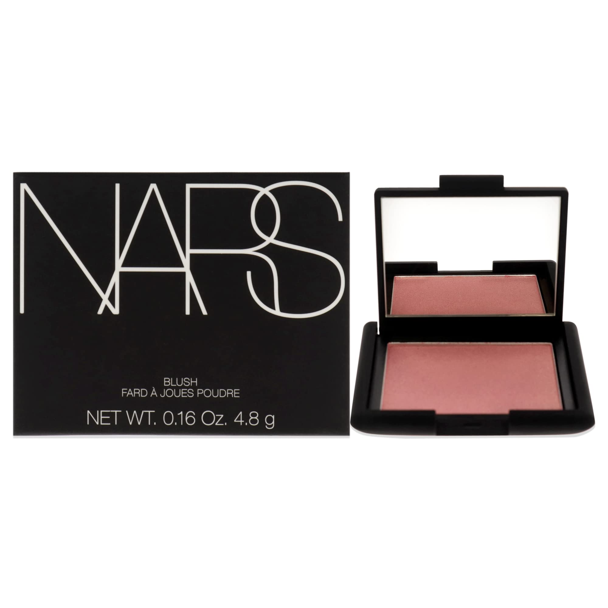 NARS Orgasm compact front view showing sleek packaging and easy portability