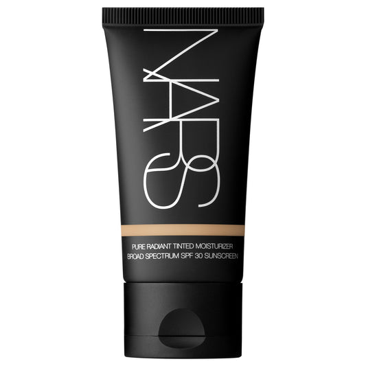 NARS Pure Radiant Groenland front packaging showing SPF and shade, protects skin daily