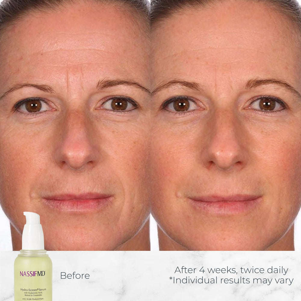 NASSIFMD close-up of golden serum drop highlighting silky texture and absorption