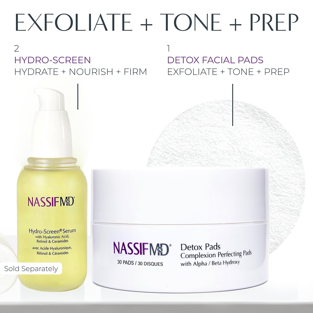 NASSIFMD lifestyle vanity shot illustrating daily exfoliation routine