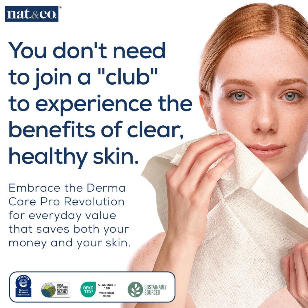 Nat.&Co. close-up texture of towel fabric highlighting softness benefit
