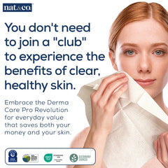 Nat.&Co. close-up texture of towel fabric highlighting softness benefit