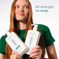 Native close-up of shampoo conditioner lather on hair, showing smooth conditioning effect