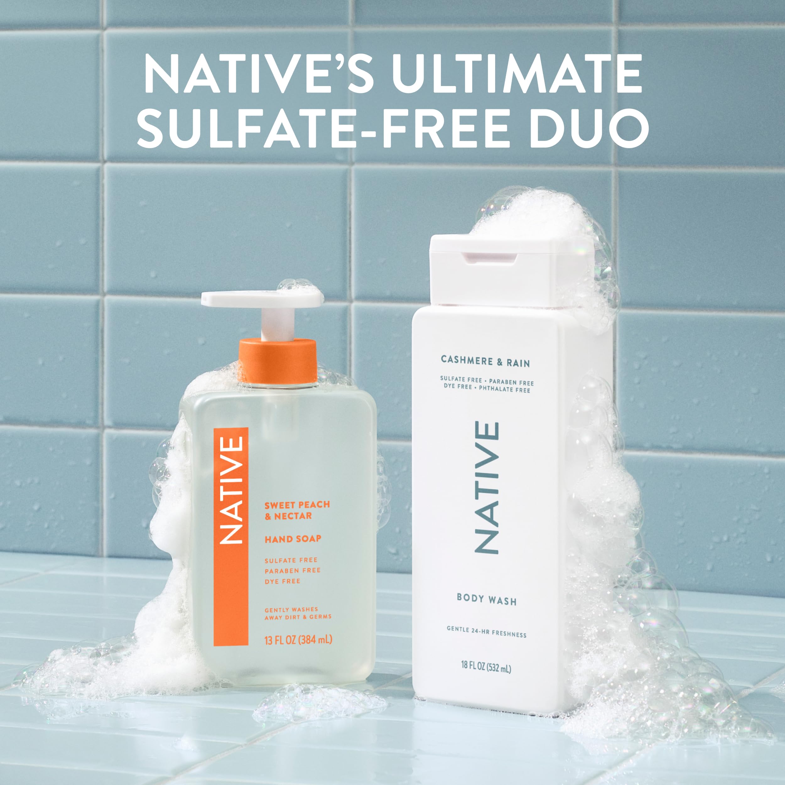 Native after‑shower skin close‑up showing soft, moisturized result