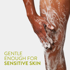 Native lather on loofah demonstrating foamy cleanse and softening effect