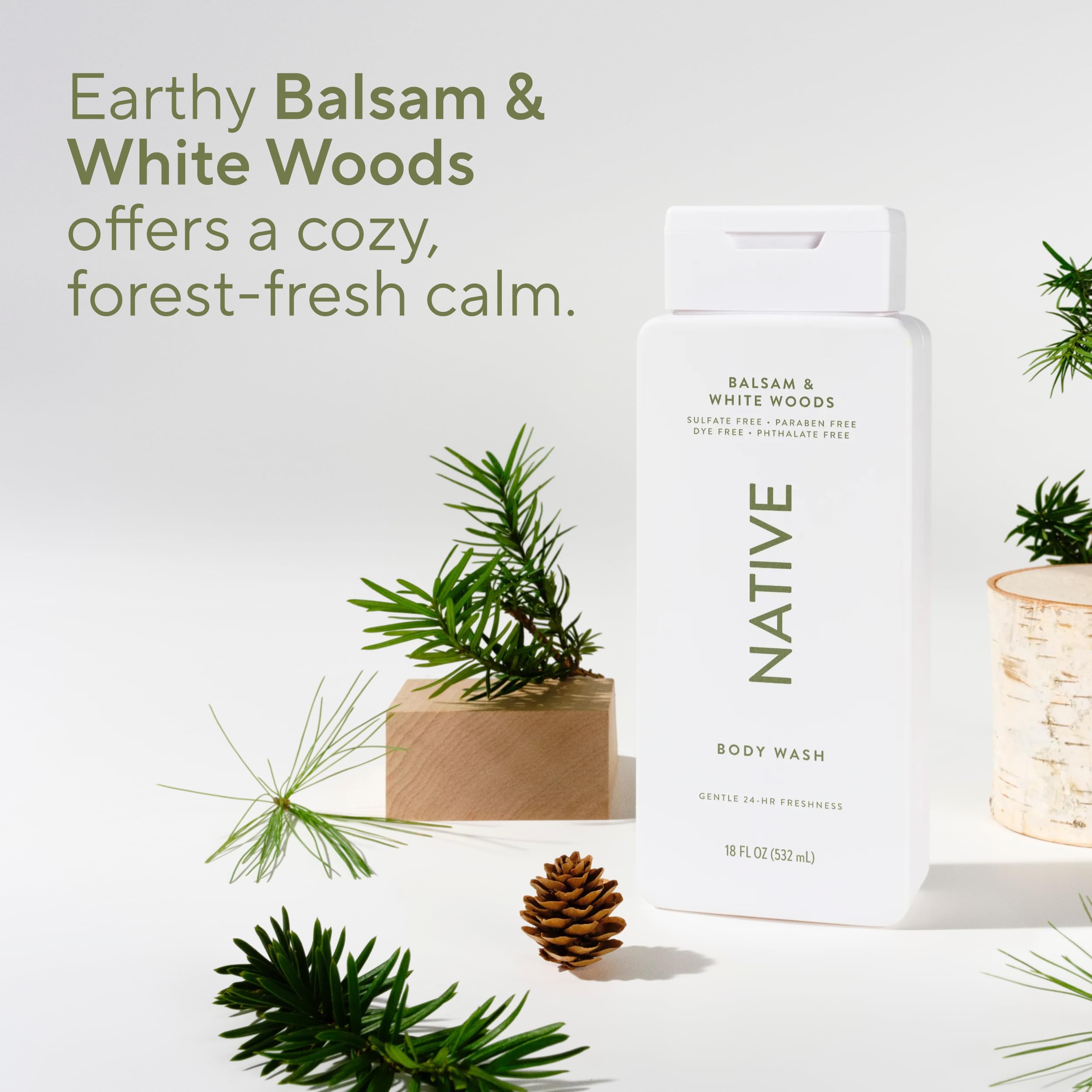 Native lather on loofah illustrating rich foam and efficient cleansing