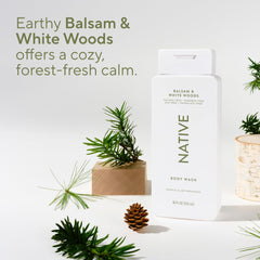 Native lather on loofah illustrating rich foam and efficient cleansing