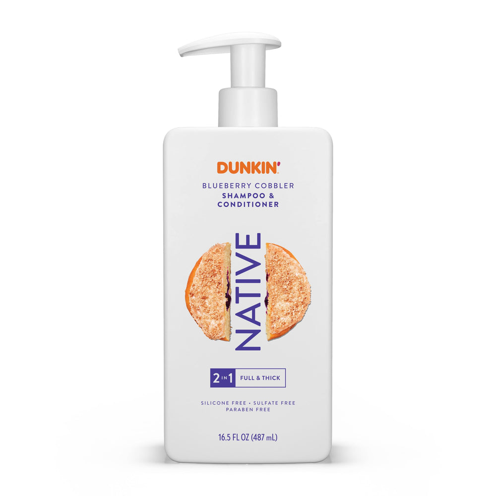 Native front packaging showing Blueberry Cobbler 16.5 oz and limited-edition label, enticing scent