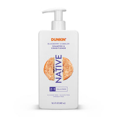 Native front packaging showing Blueberry Cobbler 16.5 oz and limited-edition label, enticing scent