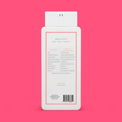 Back label ingredients on Native bottle, highlights short, transparent formula