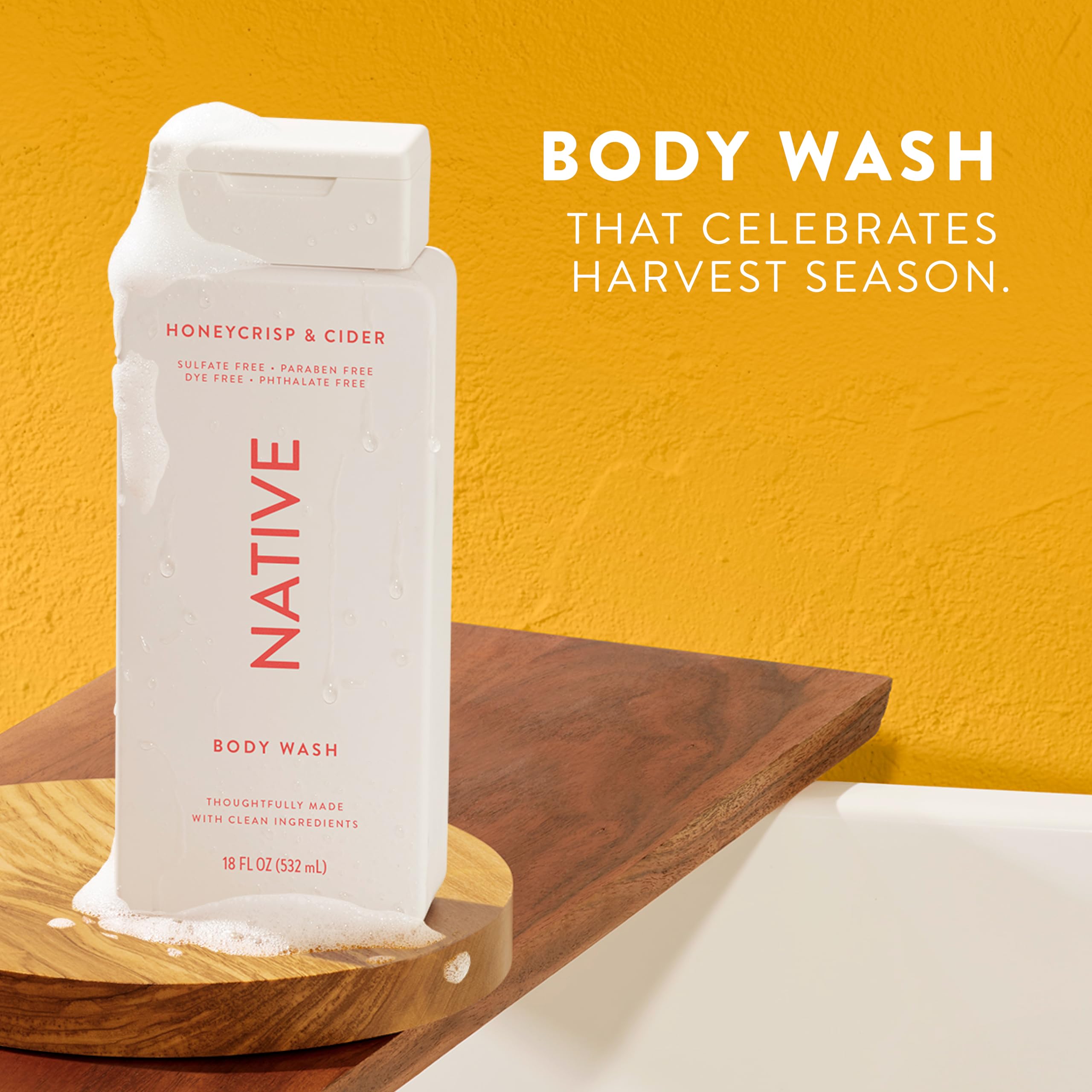 Native pump dispensing creamy lather texture for gentle, effective cleansing benefit