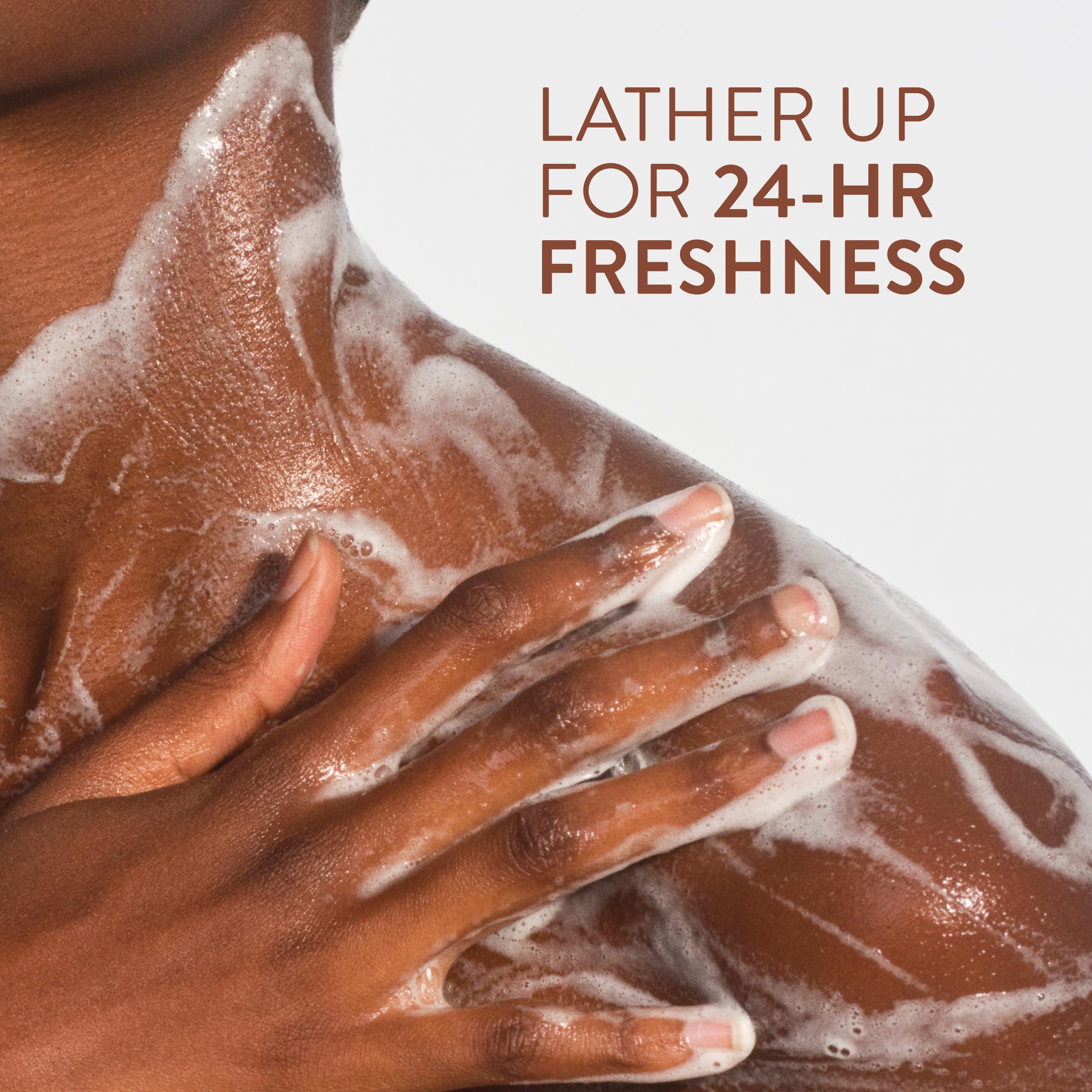 Native body wash staged with deodorant and lotion to show complementary routine