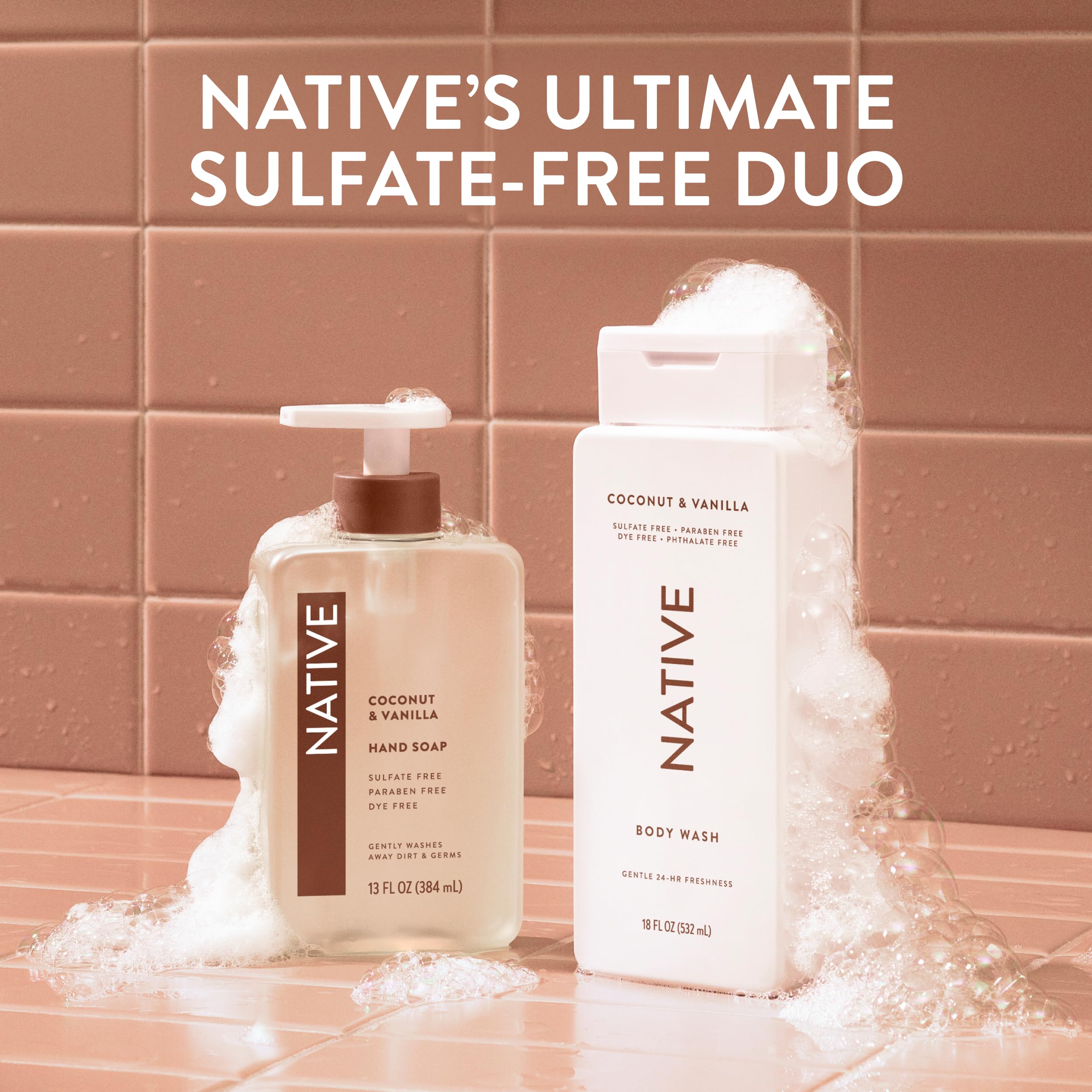 Native bottle in a bathroom scene conveying daily routine comfort and scent