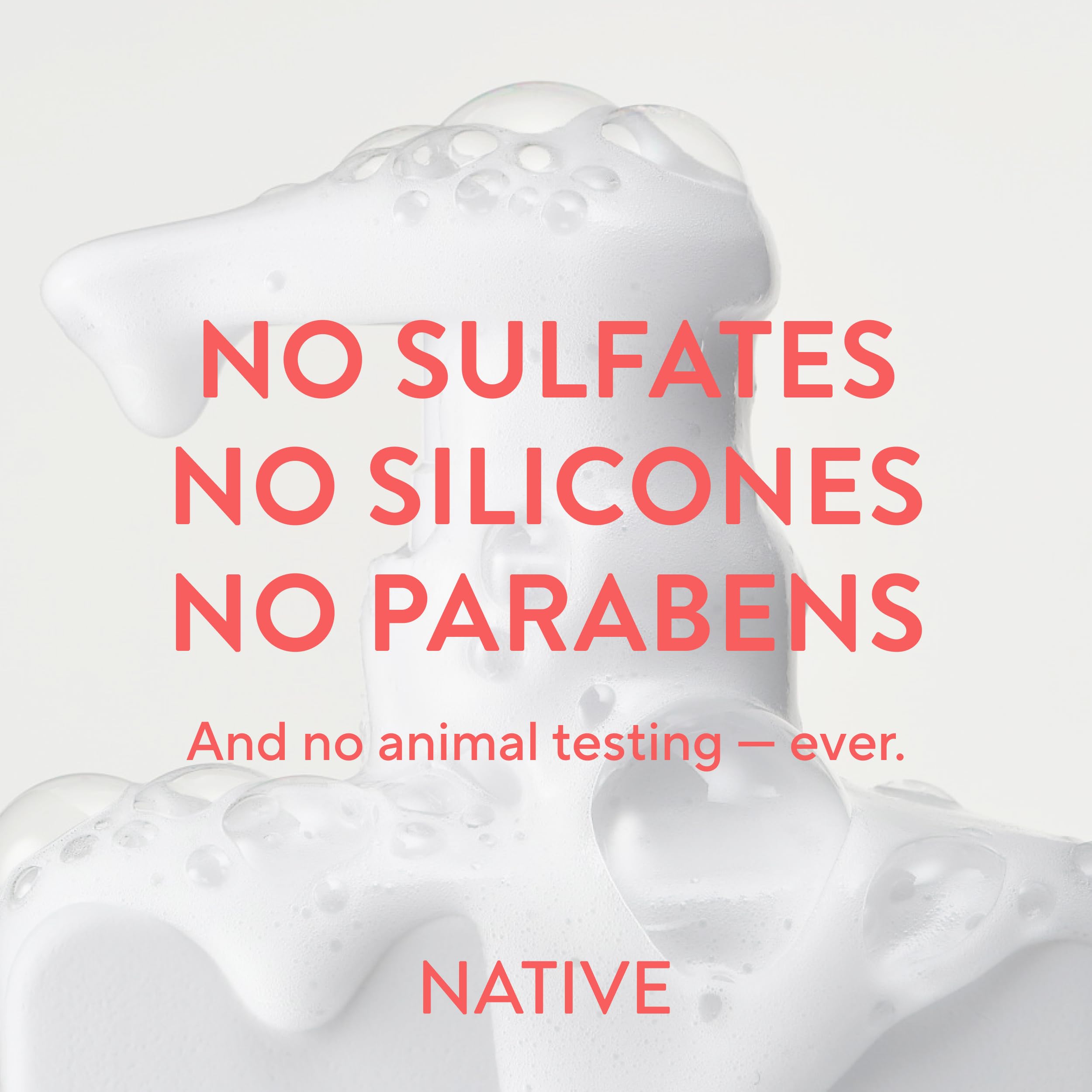 Native shampoo paired with volumizing conditioner showing coordinated routine benefits