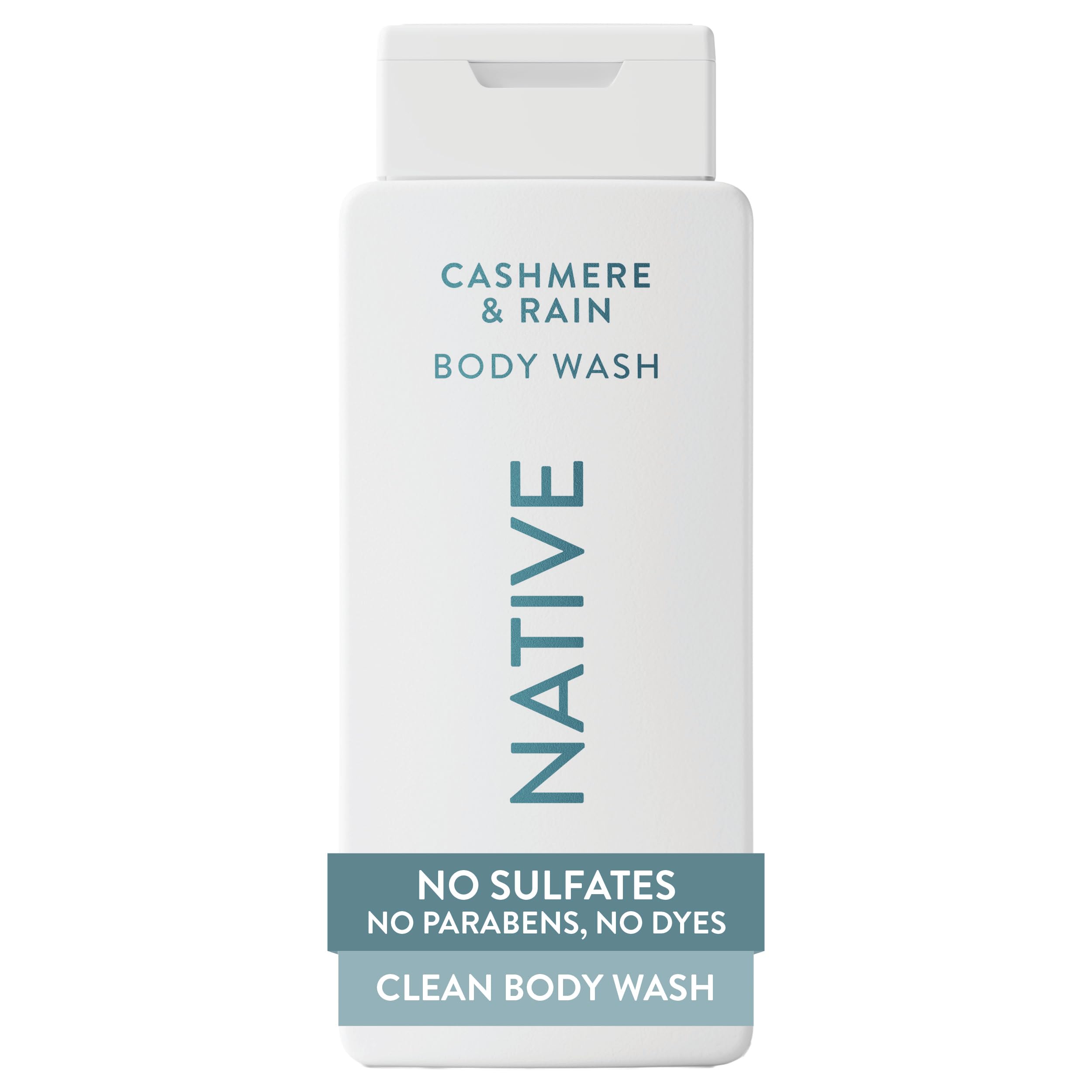Native front packaging showing cashmere & rain scent and benefits