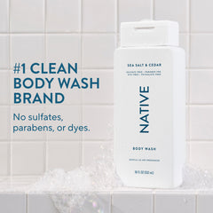 Native gel texture close-up highlighting smooth lather and gentle cleanse