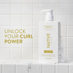Native bottle label close-up highlighting ingredients and gentle formula benefits