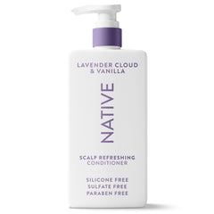 Native conditioner front packaging shows clean design and size benefit