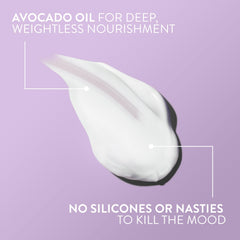 Native conditioner applied in shower illustrating easy rinsing benefit