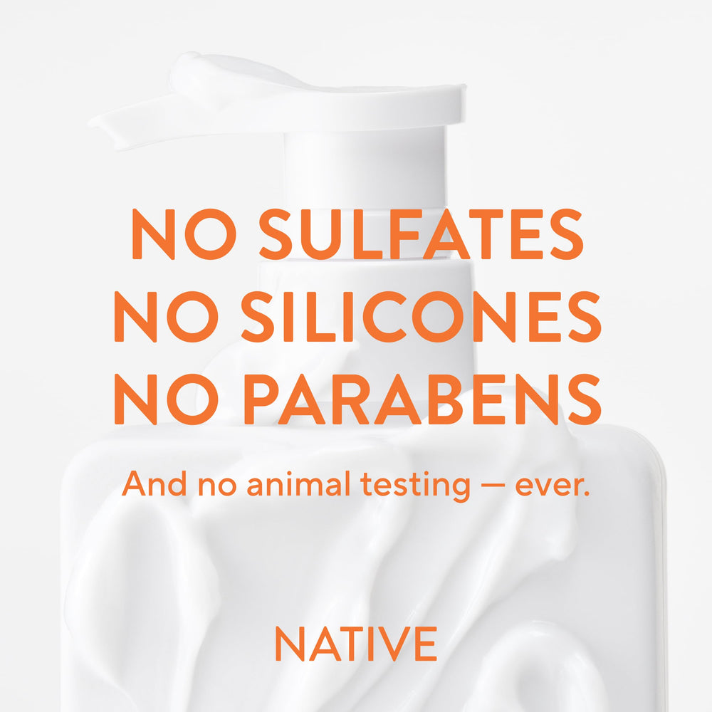 Native conditioner with botanicals illustrating plant-derived ingredient benefit