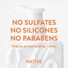 Native conditioner with botanicals illustrating plant-derived ingredient benefit