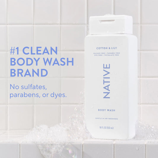 Native pump dispensing gel foam demonstrating easy application and quick lather