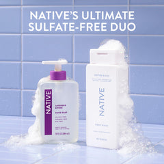 Native hand touching smooth skin after wash showing hydrated, soft skin benefit