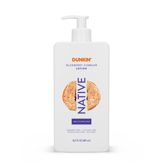 Native Dunkin Blueberry Cobbler front packaging showcasing bottle and scent