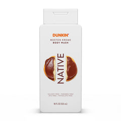Native Dunkin Boston Kreme front packaging shows size and scent benefit
