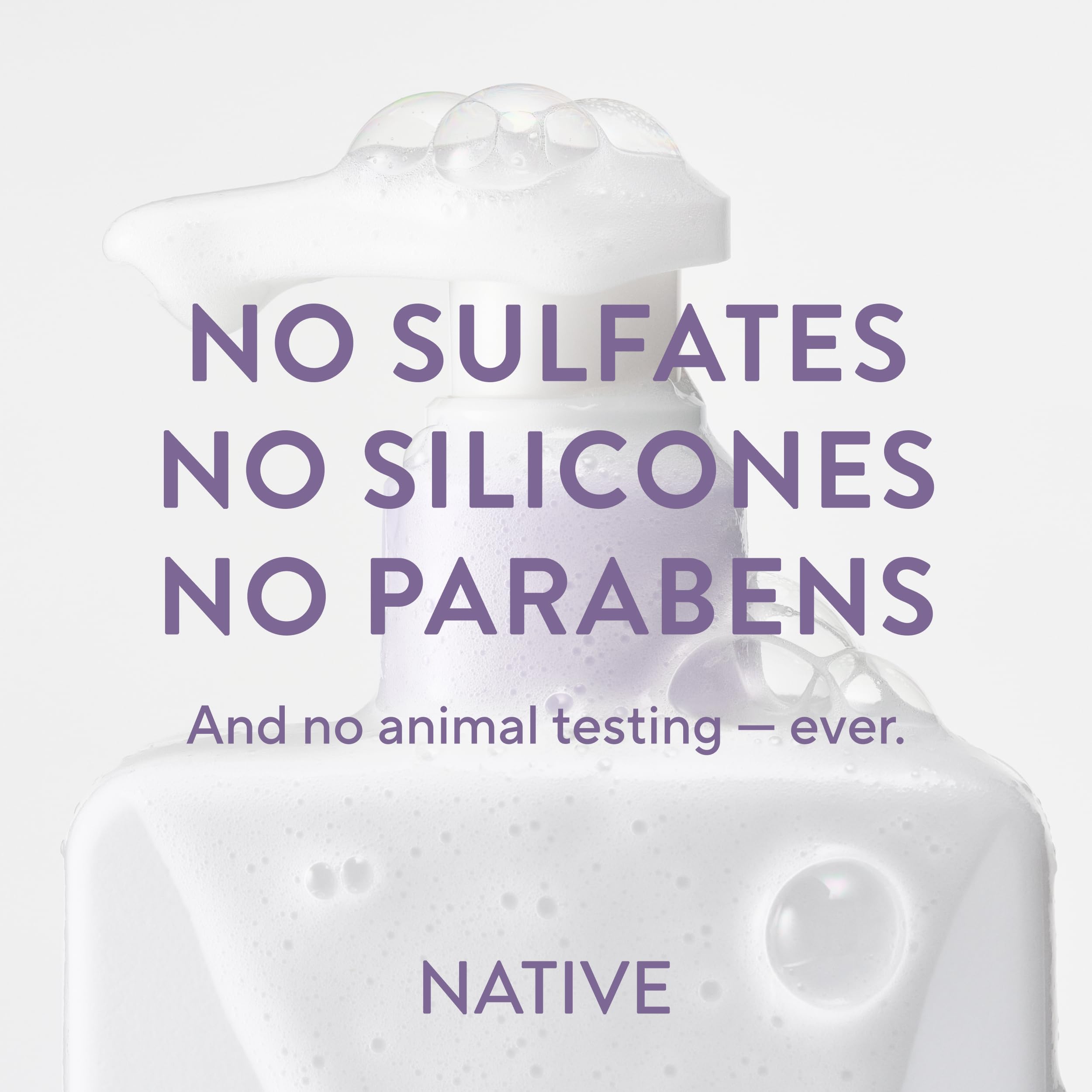 Native in-shower use with hair lathered to illustrate thorough scalp cleansing