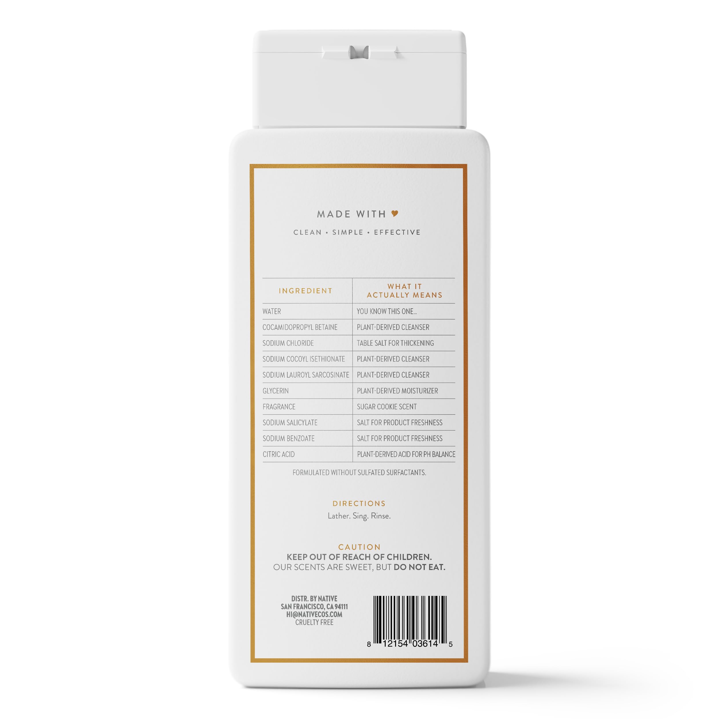 Native plant-based cleanser visual with botanicals illustrating gentle, effective formula
