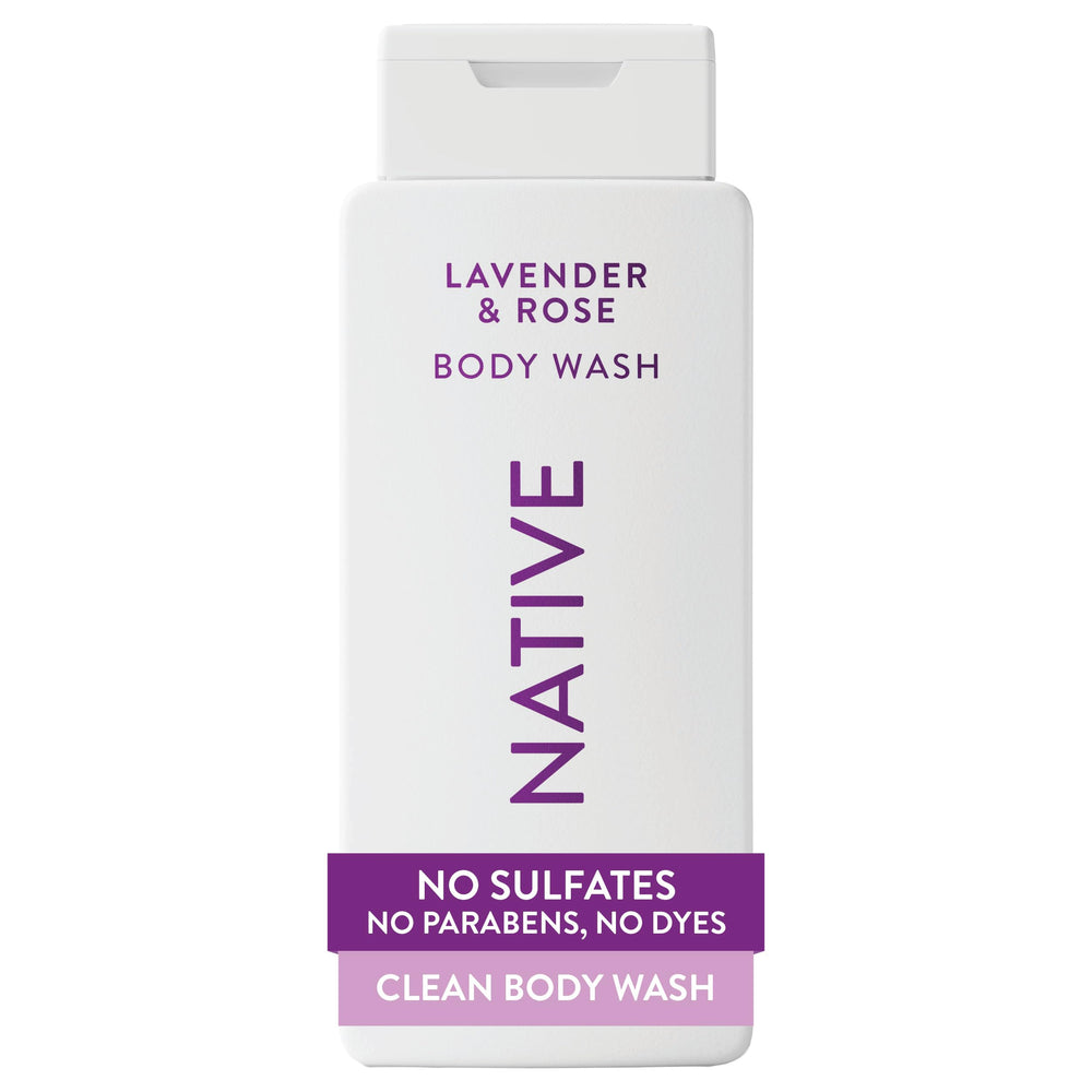 native front packaging showing bottle and scent, promotes clean formulation