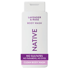 native front packaging showing bottle and scent, promotes clean formulation