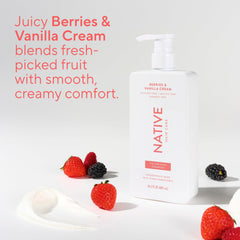 Native bottle on bathroom shelf styled for lifestyle appeal and routine integration