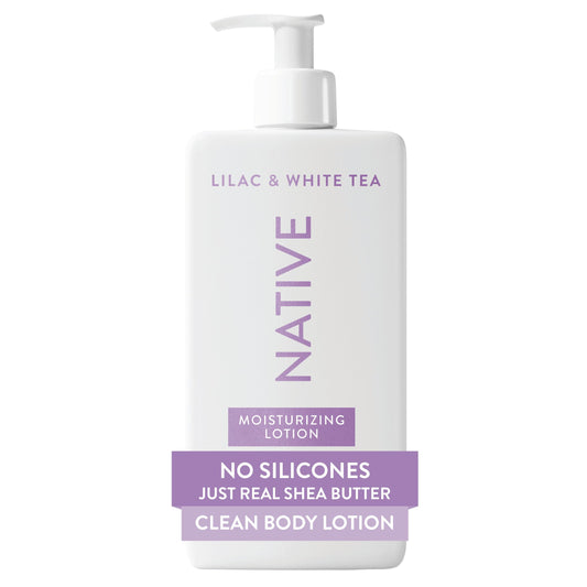 Native pump bottle front view showing sleek design and brand clarity